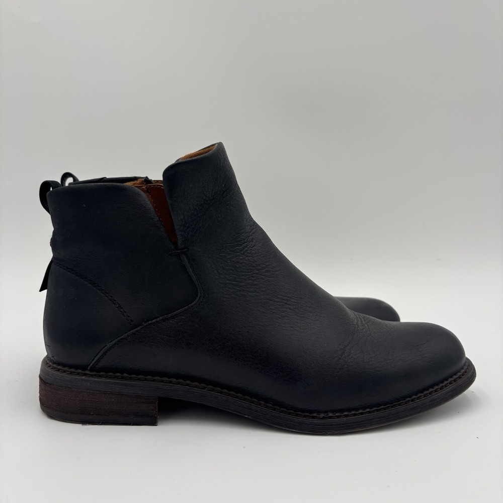 Franco Sarto Women's L-Marcus Ankle Boots Black Leather Zip Up Size 8.5